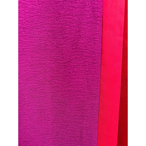 Betsey Johnson Women’s Fuchsia Red Colorblock Sleeveless Scuba Crepe Dress 8 - Picture 4 of 11